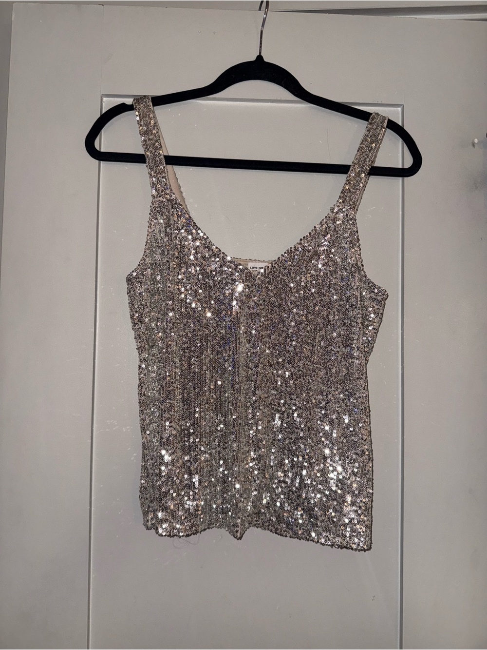 love on a hanger Champagne Sequin Camisole